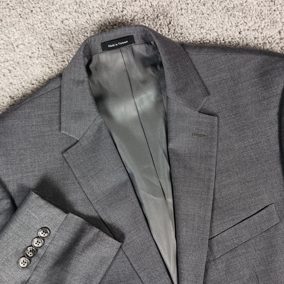 Pronto Uomo Other - Pronto Uomo Blazer 42 Long Mens Gray Wool Blend Two Button Blazer